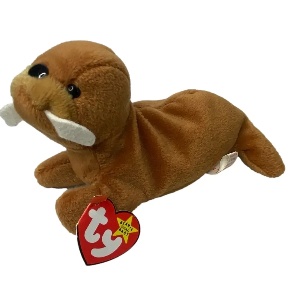 TY Beanie Babies - Tusk the Walrus 4076 - 1990s Original Vintage Plush NWT